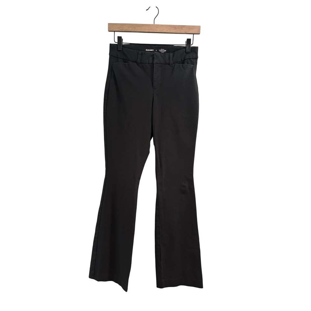 Old Navy Pixie Flare Pants Black High-Rise Secret-Smooth Pockets Size 2